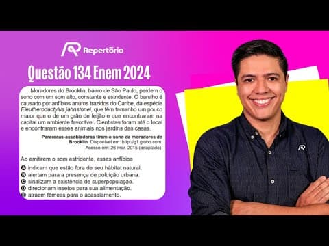 Thumbnail da aula: [ENEM 2024] Questão 134: Moradores do Brooklin, bairro de São Paulo...