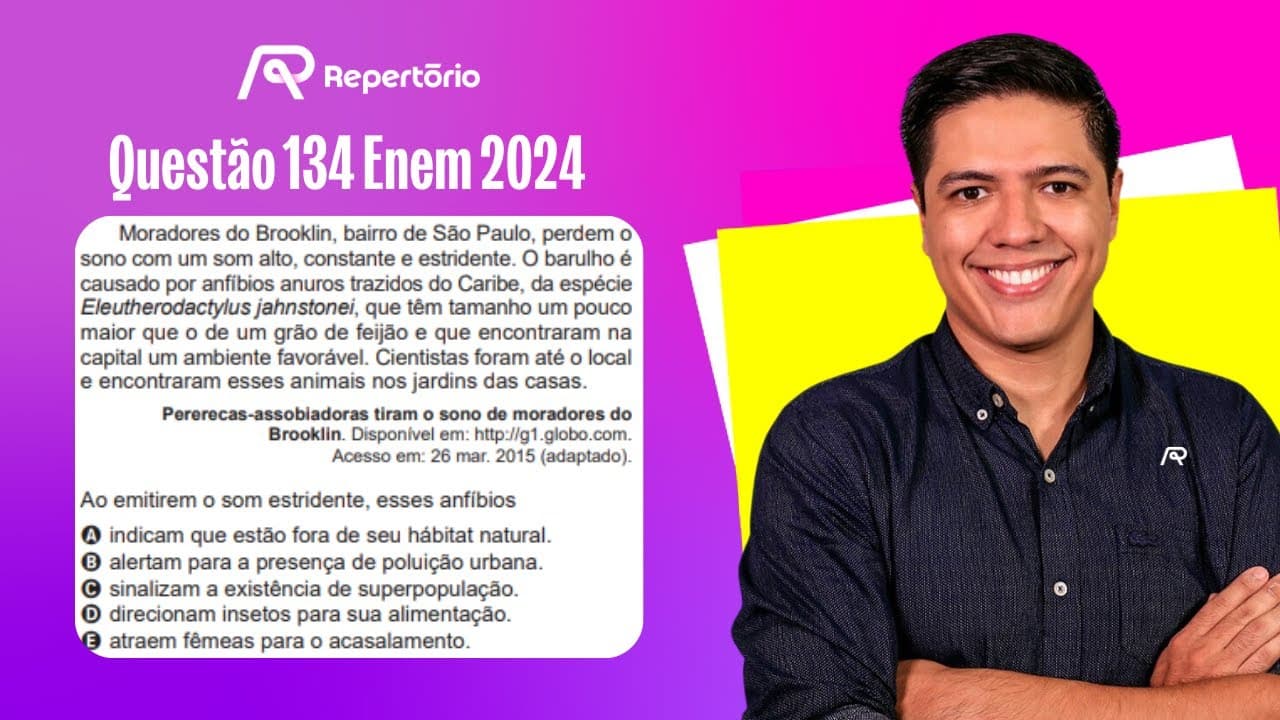 Thumbnail: [ENEM 2024] Questão 134: Moradores do Brooklin, bairro de São Paulo...