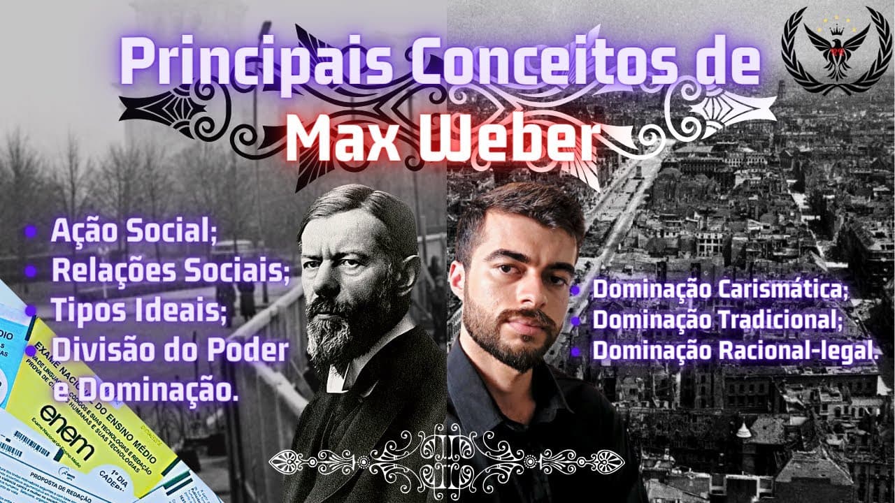 Thumbnail: MAX WEBER | Aula Completa de Sociologia Para ENEM/Vestibulares + Resolução de Exercícios