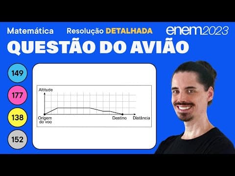 Thumbnail da aula: 🔵 Questão da altitude de voo: ENEM 2023 Matemática (Detalhada) - Escalas Métricas