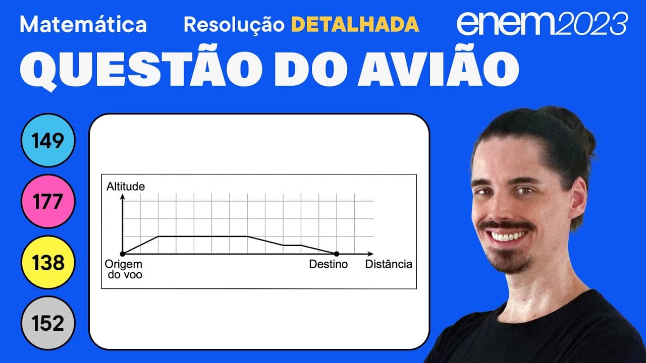Thumbnail: 🔵 Questão da altitude de voo: ENEM 2023 Matemática (Detalhada) - Escalas Métricas