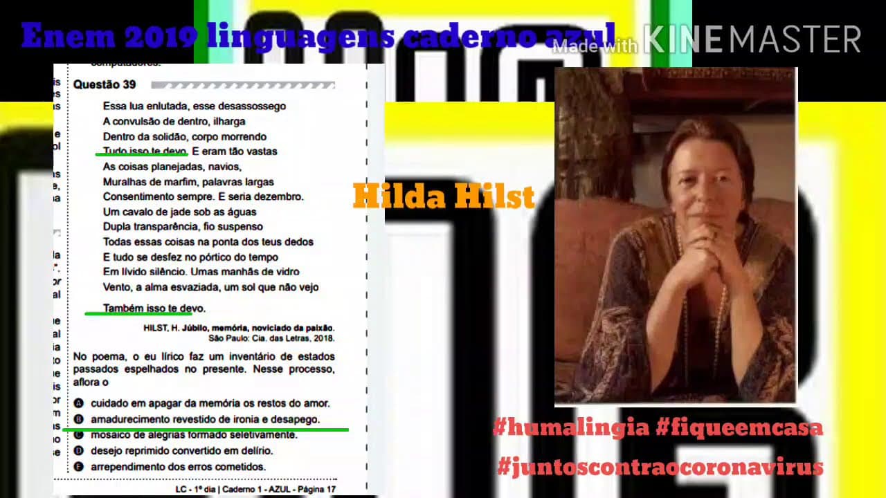 Thumbnail: Questão 39 Enem 2019 linguagens caderno azul
