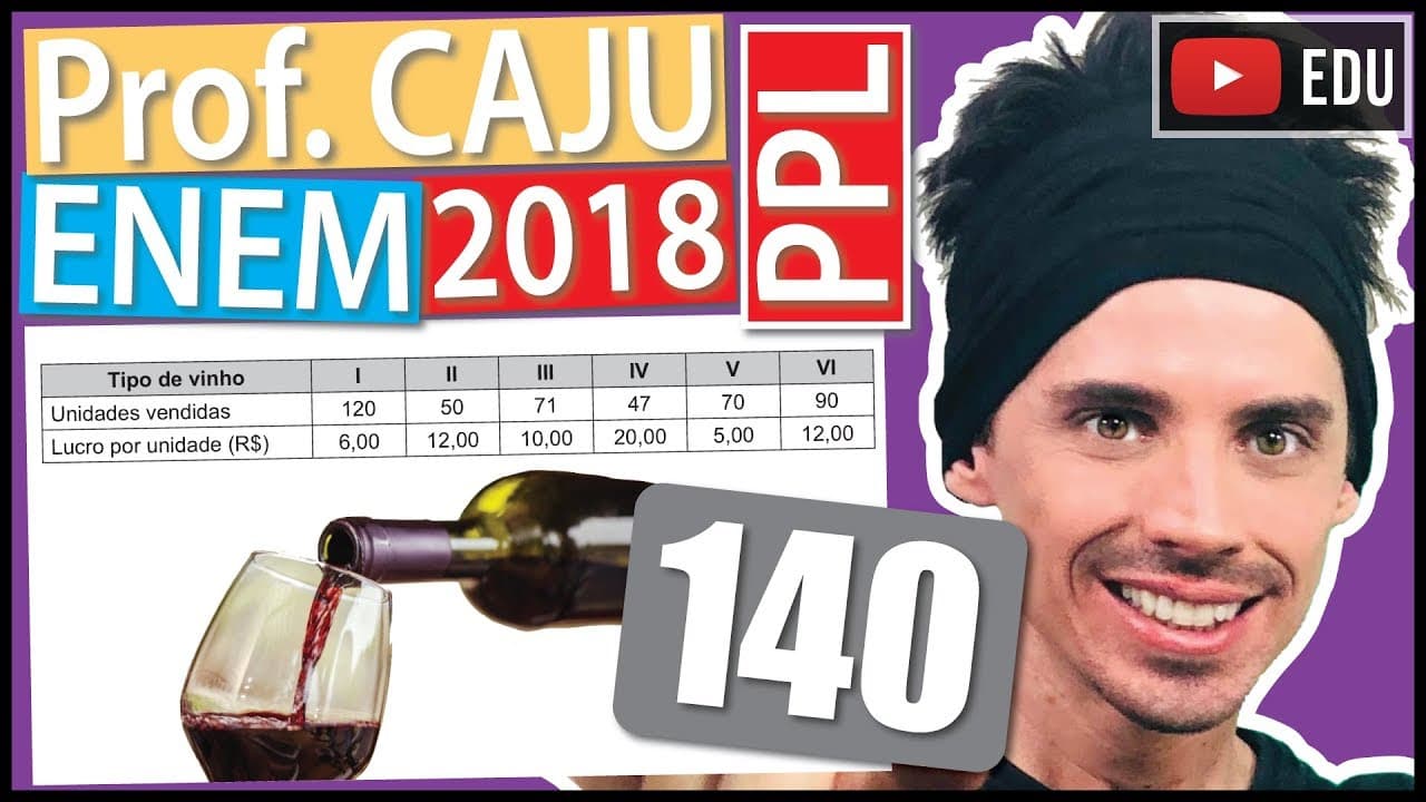 Thumbnail: [ENEM 2018 PPL] 140 📓 MÉDIA ARITMÉTICA No quadro estão representadas as quantidades de certos tipos