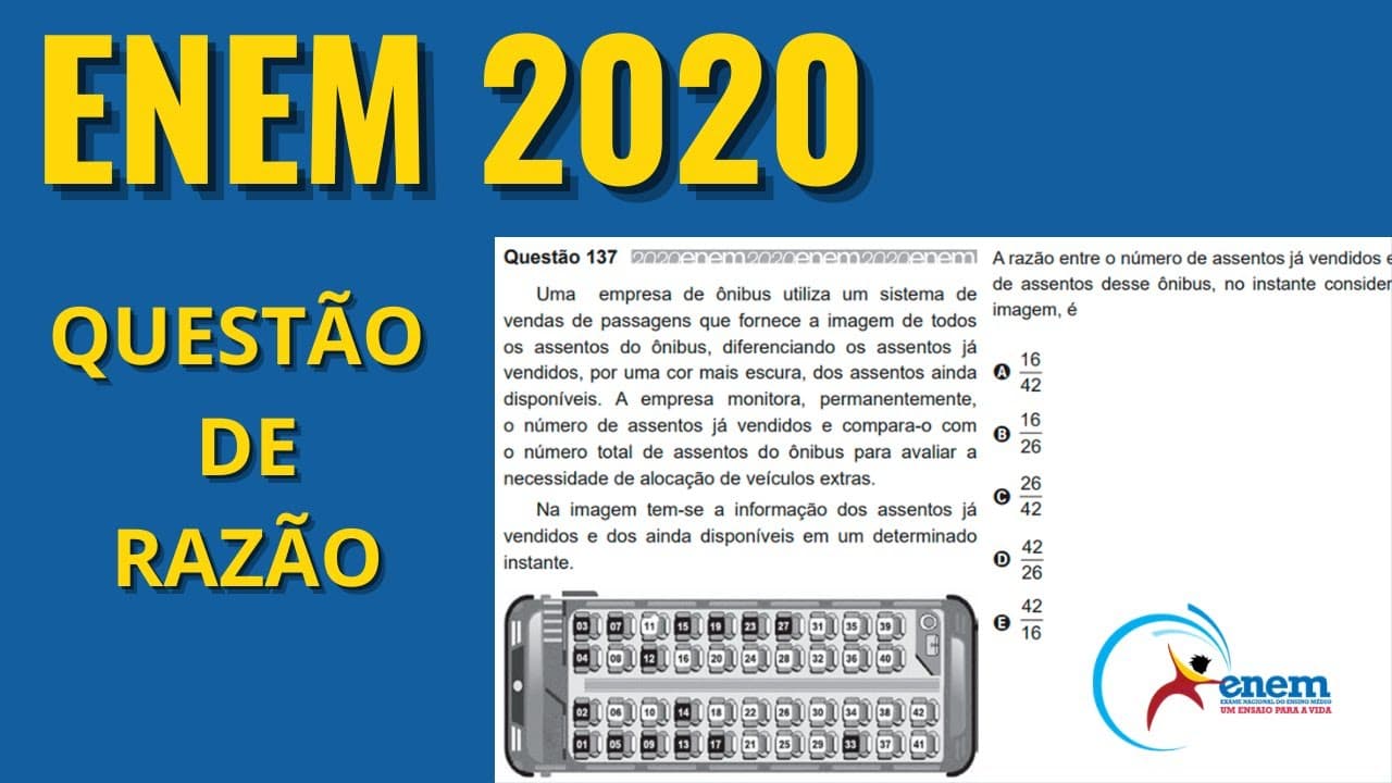 Thumbnail: ENEM 2020 | Uma empresa de ônibus utiliza um sistema de venda de passagem... [137 AZUL]