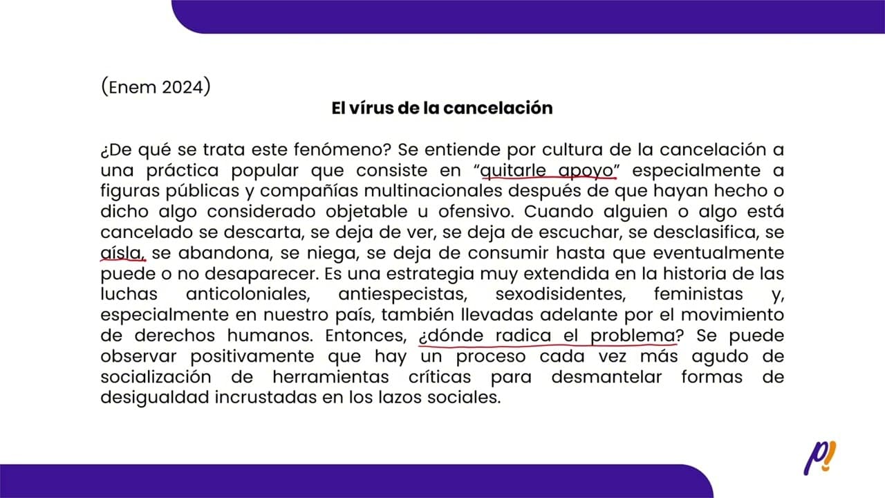 Thumbnail: ENEM 2024 - TIPOLOGÍA TEXTUAL | El vírus de la cancelación...