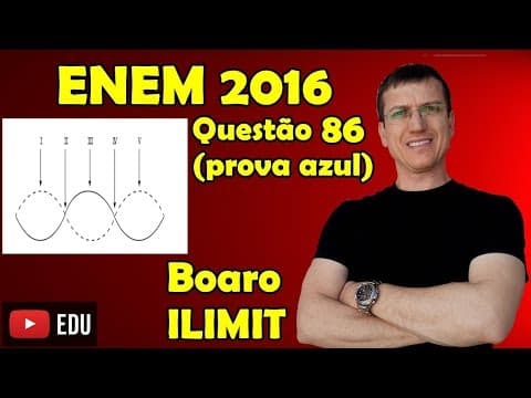 Thumbnail da aula: ENEM 2016 - QUESTÃO 86 - FÍSICA - PROVA AZUL - Prof  Boaro ILIMIT EDUCATION