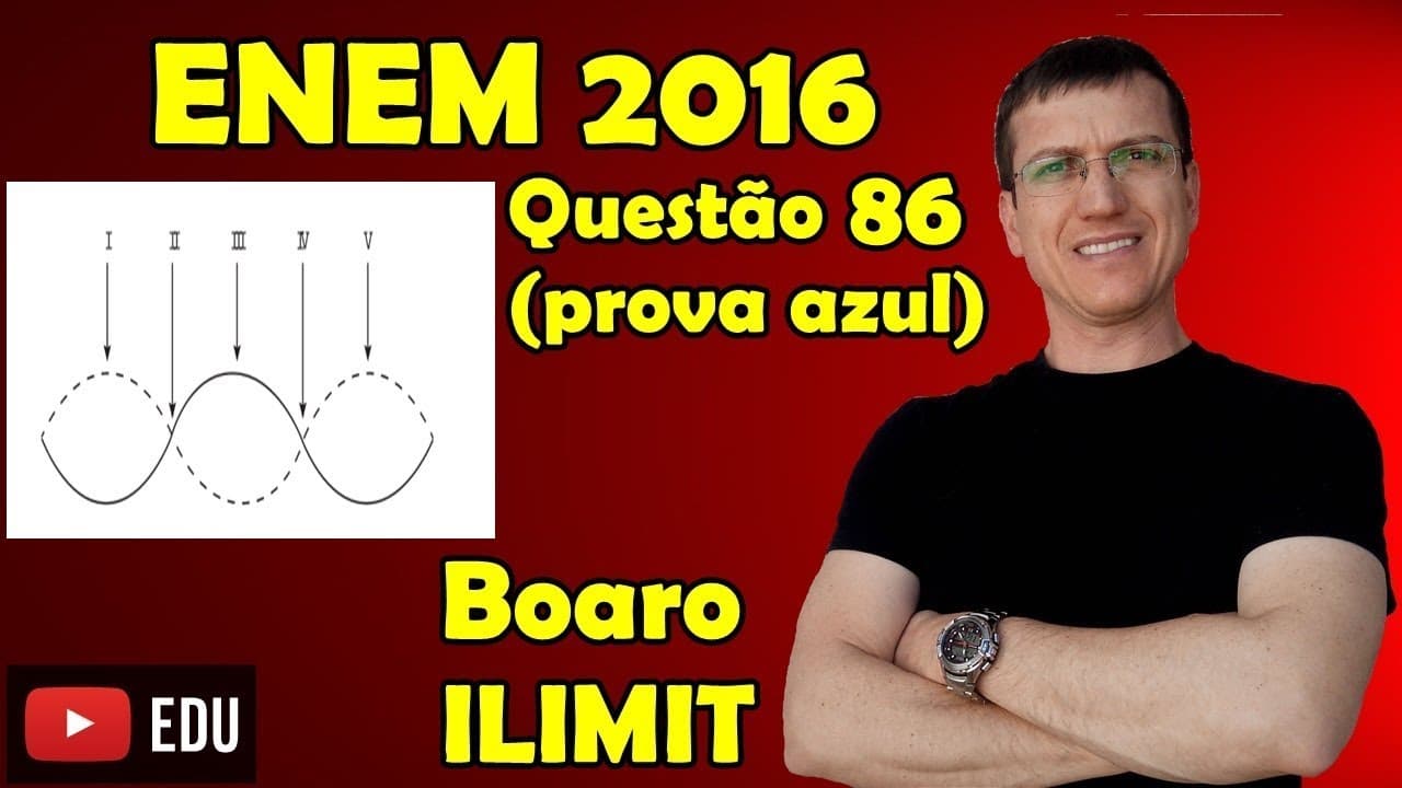 Thumbnail: ENEM 2016 - QUESTÃO 86 - FÍSICA - PROVA AZUL - Prof  Boaro ILIMIT EDUCATION