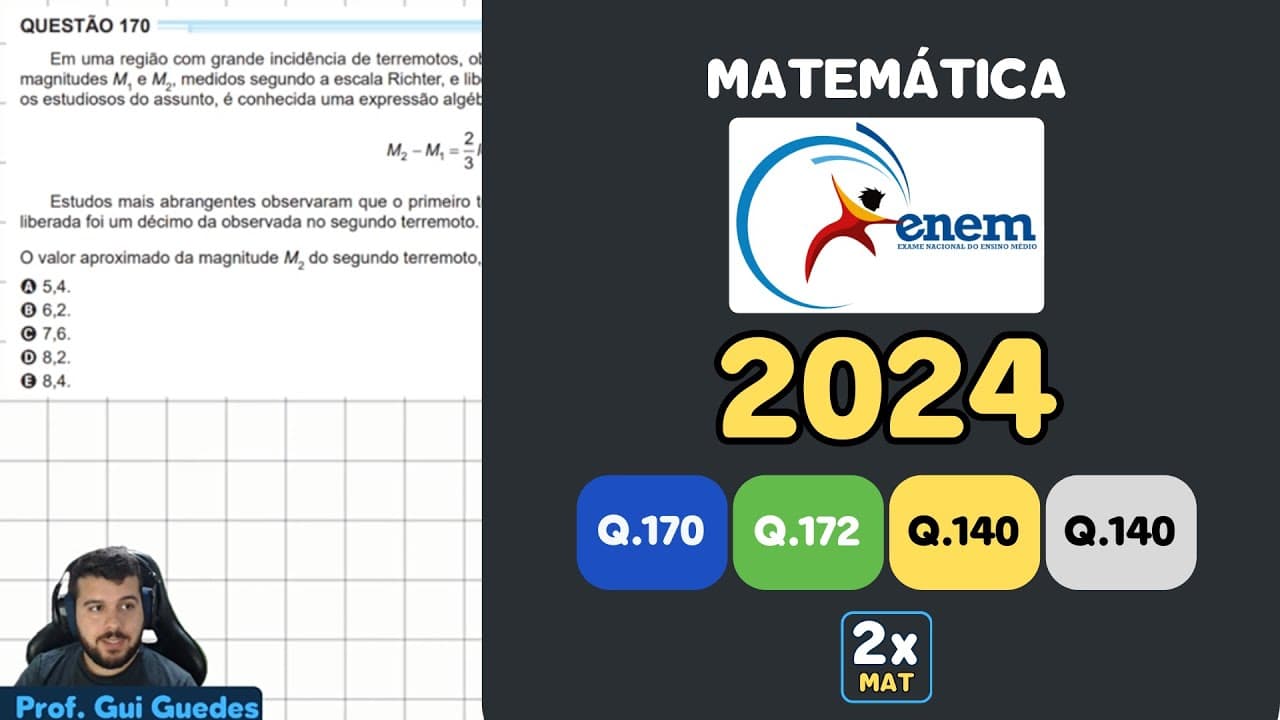 Thumbnail: Resolução Matemática ENEM 2024 - Questão 170 - Caderno Azul | Em uma região com grande incidência