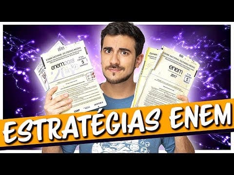 Thumbnail da aula: Minhas Estratégias para o ENEM 2019 | Tempo de prova | TRI | Macetes | Etc.