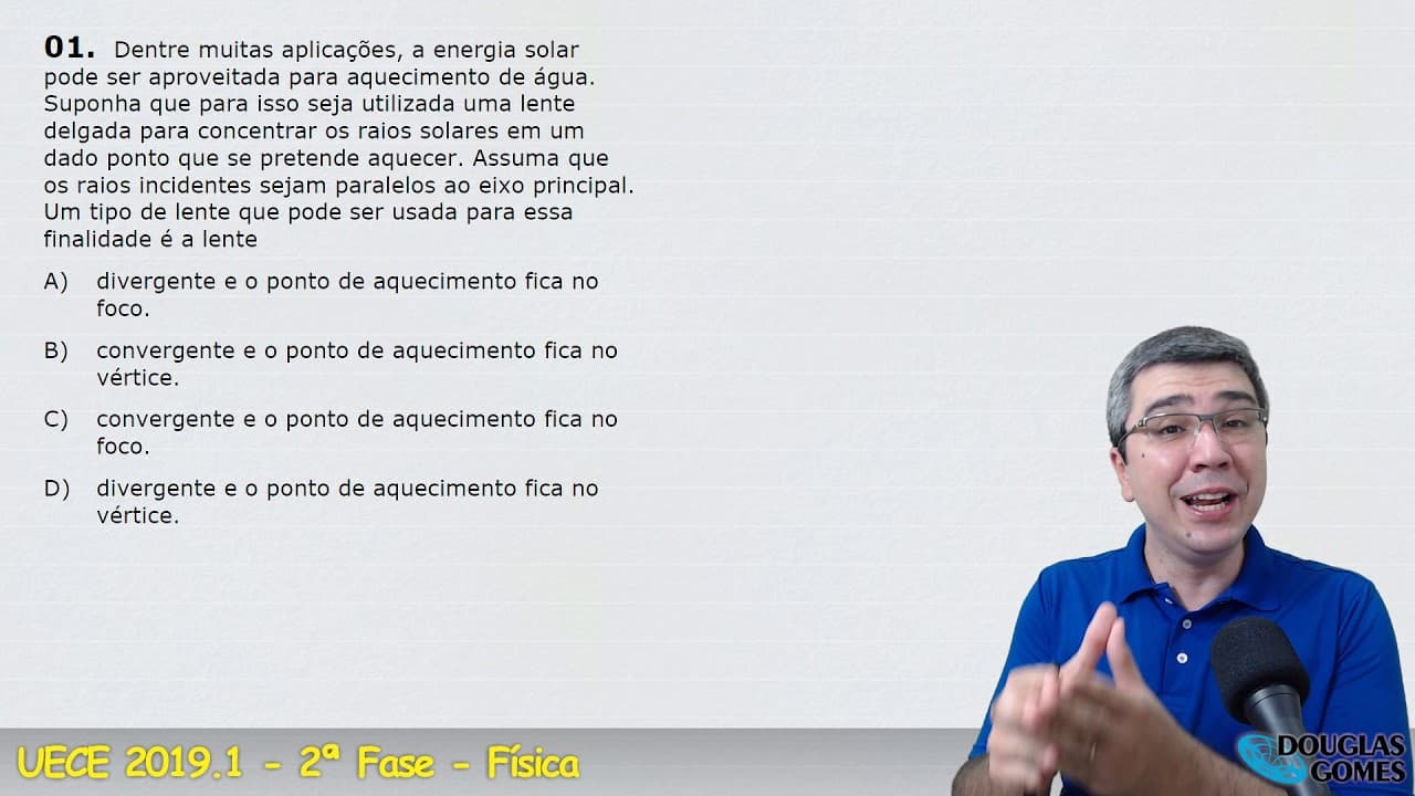 Thumbnail: Correção/resolução Vestibular UECE 2019.1 FASE 2 Q.01
