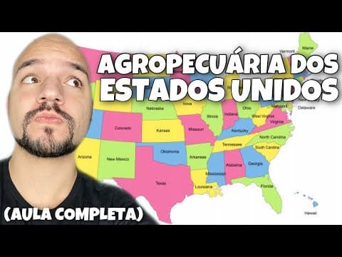 Thumbnail da aula: Agricultura e pecuária dos Estados Unidos (AULA COMPLETA) | Ricardo Marcílio