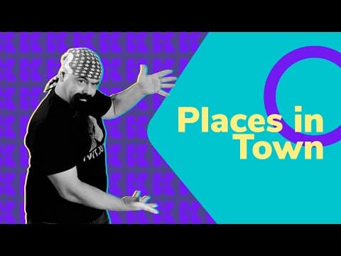 Thumbnail da aula: Places in Town | Is there a hotel near here? | Inglês 2.0 | Aula 90