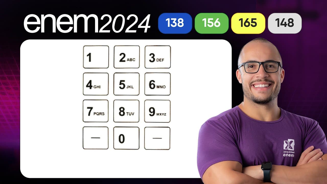 Thumbnail: Questão 138 - Caderno Azul | Análise Combinatória | MATEMÁTICA ENEM 2024