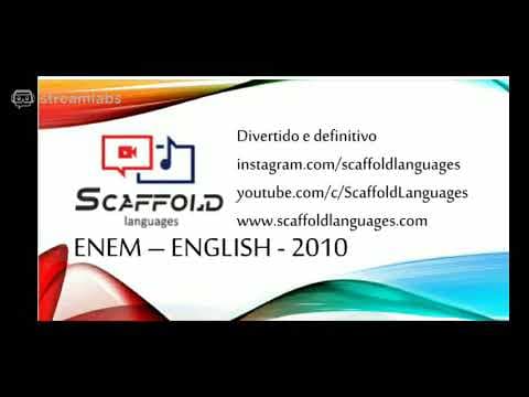 Thumbnail da aula: ENEM - English 2010 - Prova Comentada com GABARITO