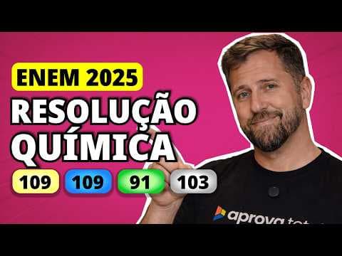 Thumbnail da aula: ENEM 2025 QUÍMICA – Questão 109 | O fruto do cajueiro é um aquênio repleto de um líquido escuro