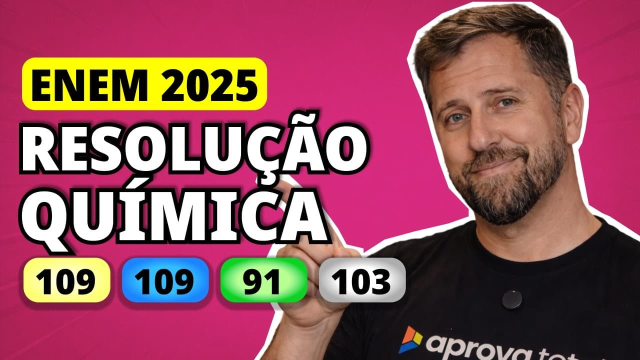 Thumbnail: ENEM 2025 QUÍMICA – Questão 109 | O fruto do cajueiro é um aquênio repleto de um líquido escuro