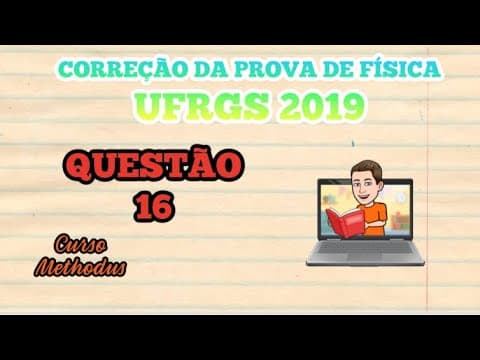 Thumbnail da aula: 16 de 2019 da prova de física da UFRGS - Na figura abaixo está representado em corte um sistema