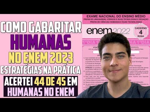 Thumbnail da aula: Como GABARITAR HUMANAS do Enem na PRÁTICA
