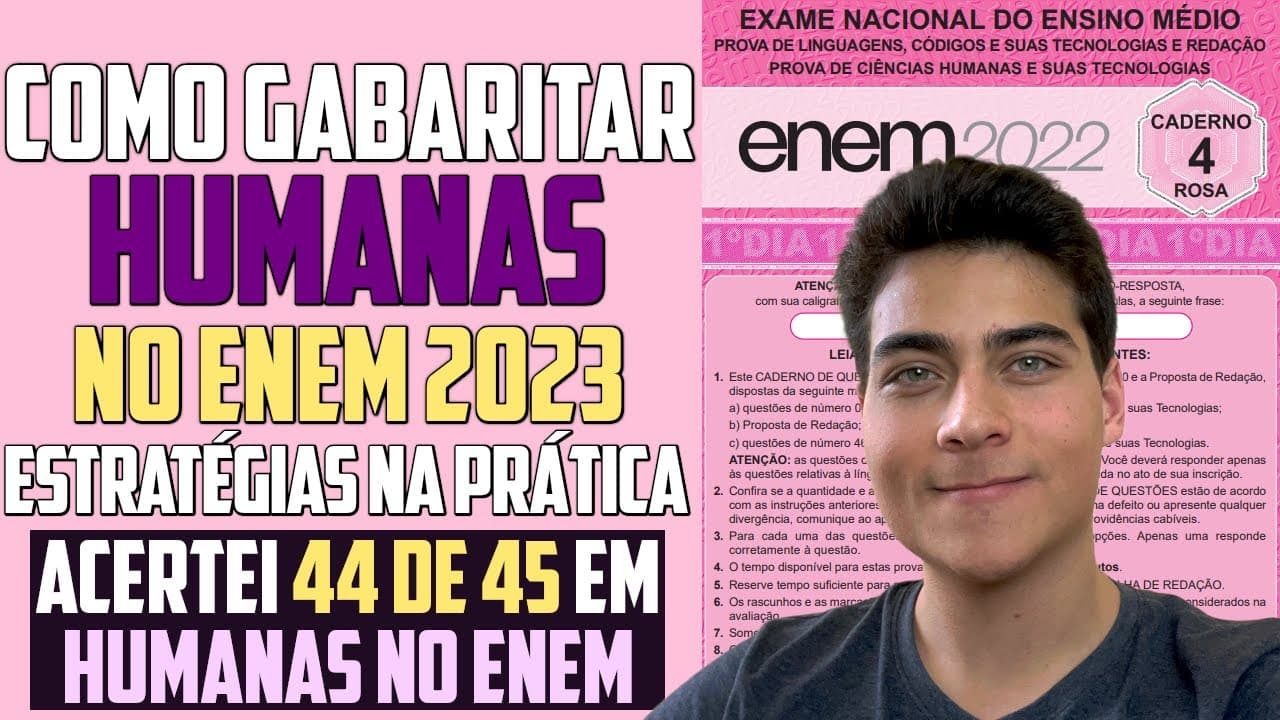 Thumbnail: Como GABARITAR HUMANAS do Enem na PRÁTICA