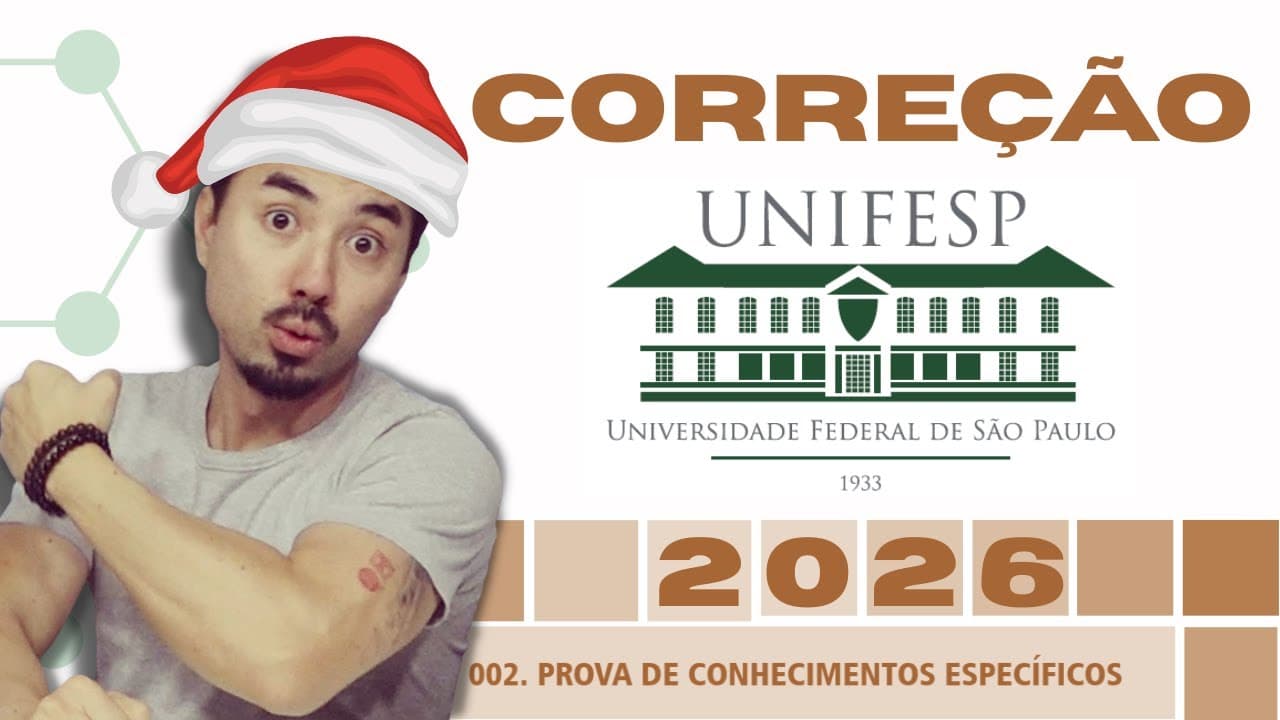 Thumbnail: Correção UNIFESP 2026 | Química