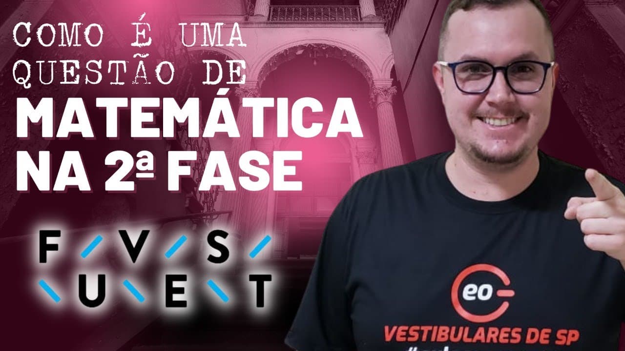 Thumbnail: Fuvest 2025 2ª fase | Matemática | Passo a passo | GabaritaGeo | Material na descrição