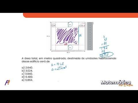 Thumbnail da aula: ENEM DIGITAL 2020 - GEOMETRIA PLANA | Uma empresa deseja construir um edifício residencial de 12...