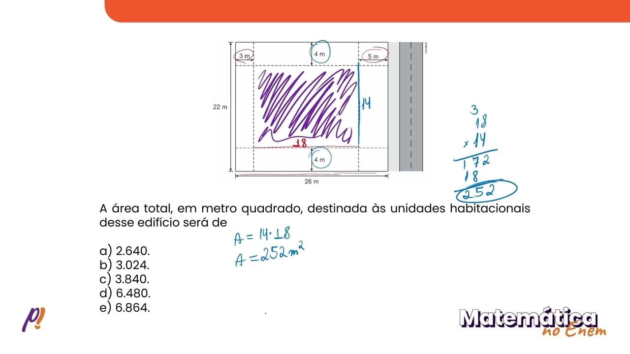 Thumbnail: ENEM DIGITAL 2020 - GEOMETRIA PLANA | Uma empresa deseja construir um edifício residencial de 12...