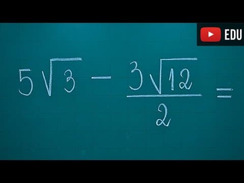 Thumbnail da aula: ⭐ Subtração com Radicais - Professora Angela Matemática