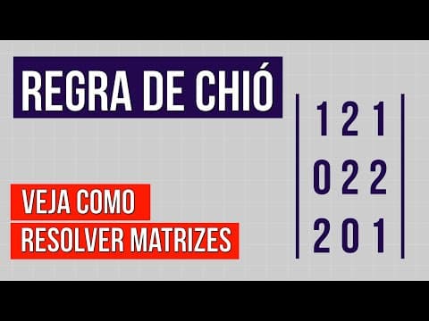 Thumbnail da aula: REGRA DE CHIÓ: aprenda como resolver matrizes | RESUMO DE MATEMÁTICA ENEM. Professor Lucas Borguezan