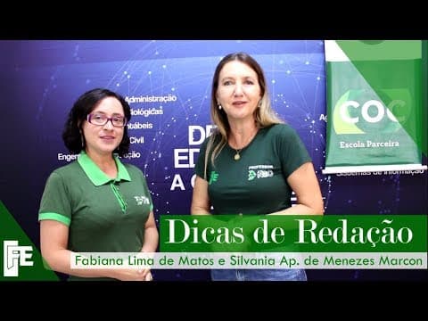 Thumbnail da aula: Dicas de Redação para Unesp | Fabiana e Silvania
