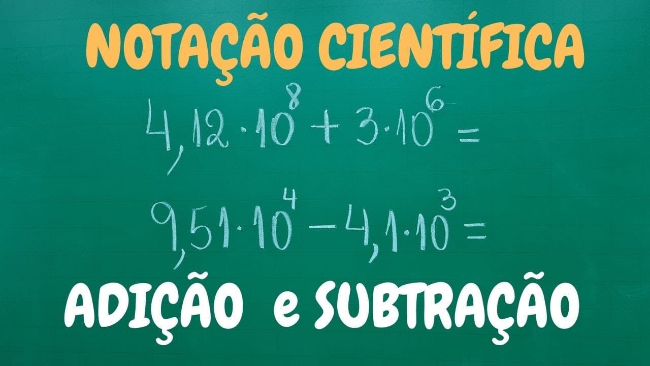 Thumbnail: 🎯 Adição e Subtração com NOTAÇÃO CIENTÍFICA - Professora Angela Matemática