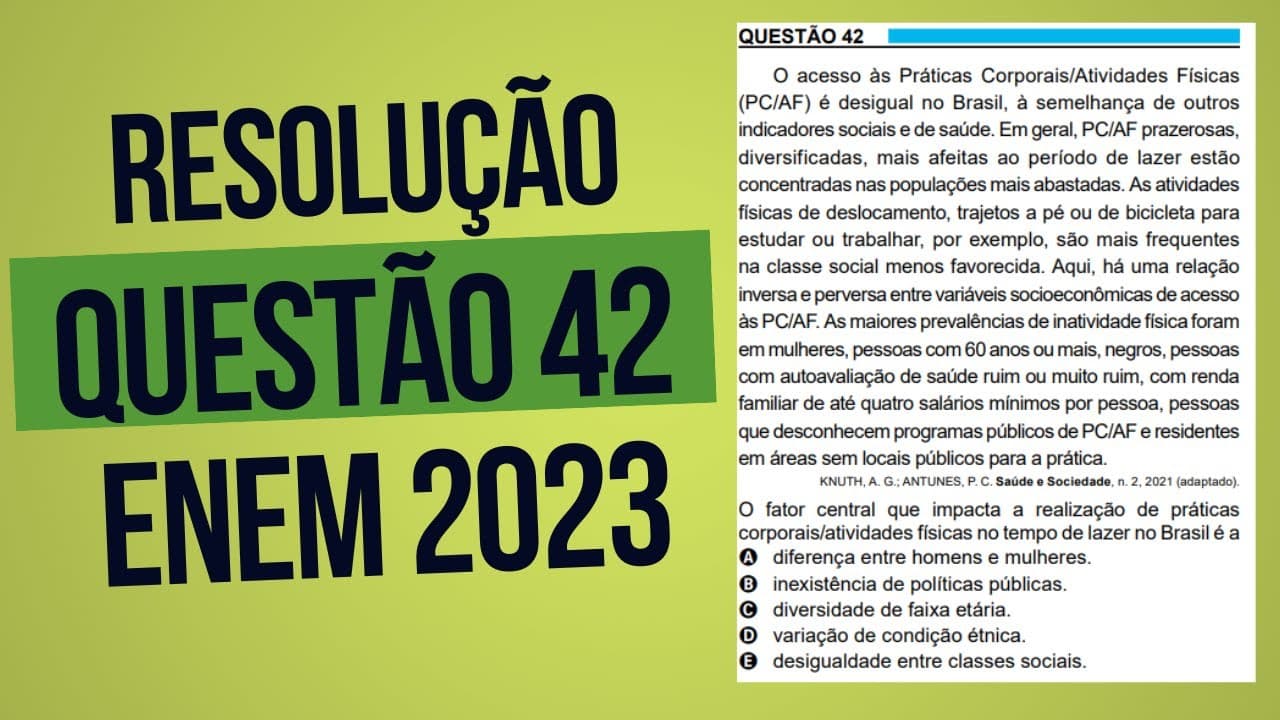 Thumbnail: Resolução questão 42 (PROVA AZUL) | Linguagens ENEM 2023