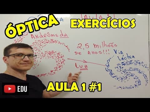 Thumbnail da aula: EXERCÍCIOS de ÓPTICA - O QUE É O ANO LUZ? - AULA 1 - Prof. Boaro - VÍDEO#1
