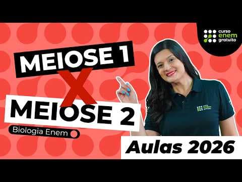 Thumbnail da aula: MEIOSE 1 X MEIOSE 2 | Biologia para o Enem | Cláudia Aguiar