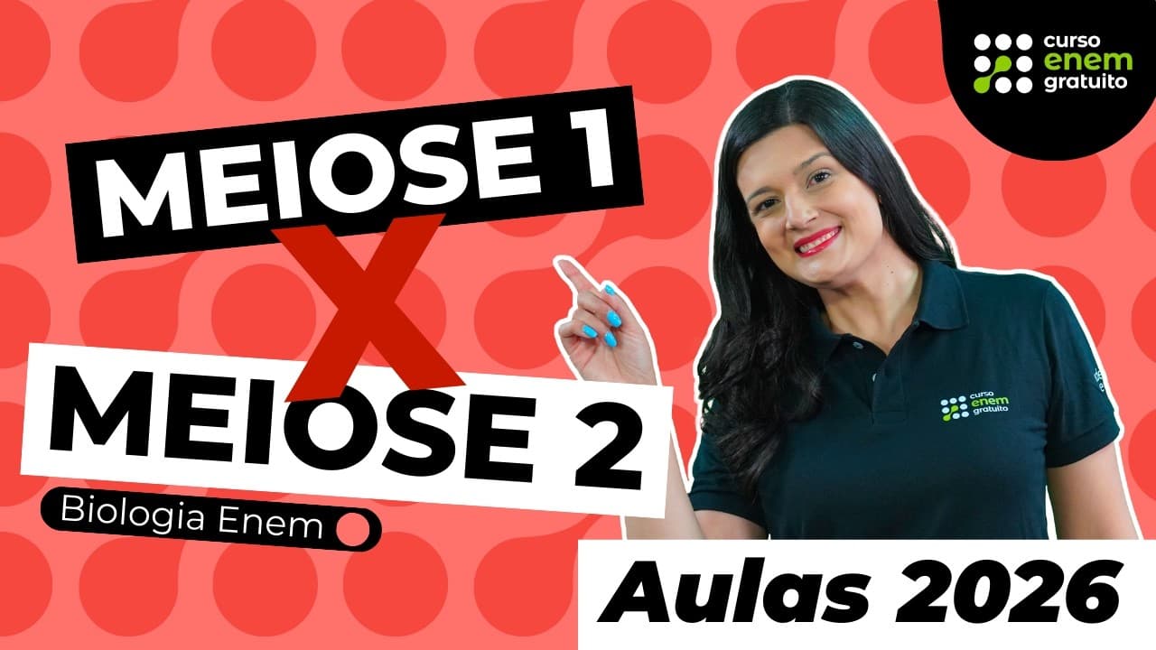 Thumbnail: MEIOSE 1 X MEIOSE 2 | Biologia para o Enem | Cláudia Aguiar