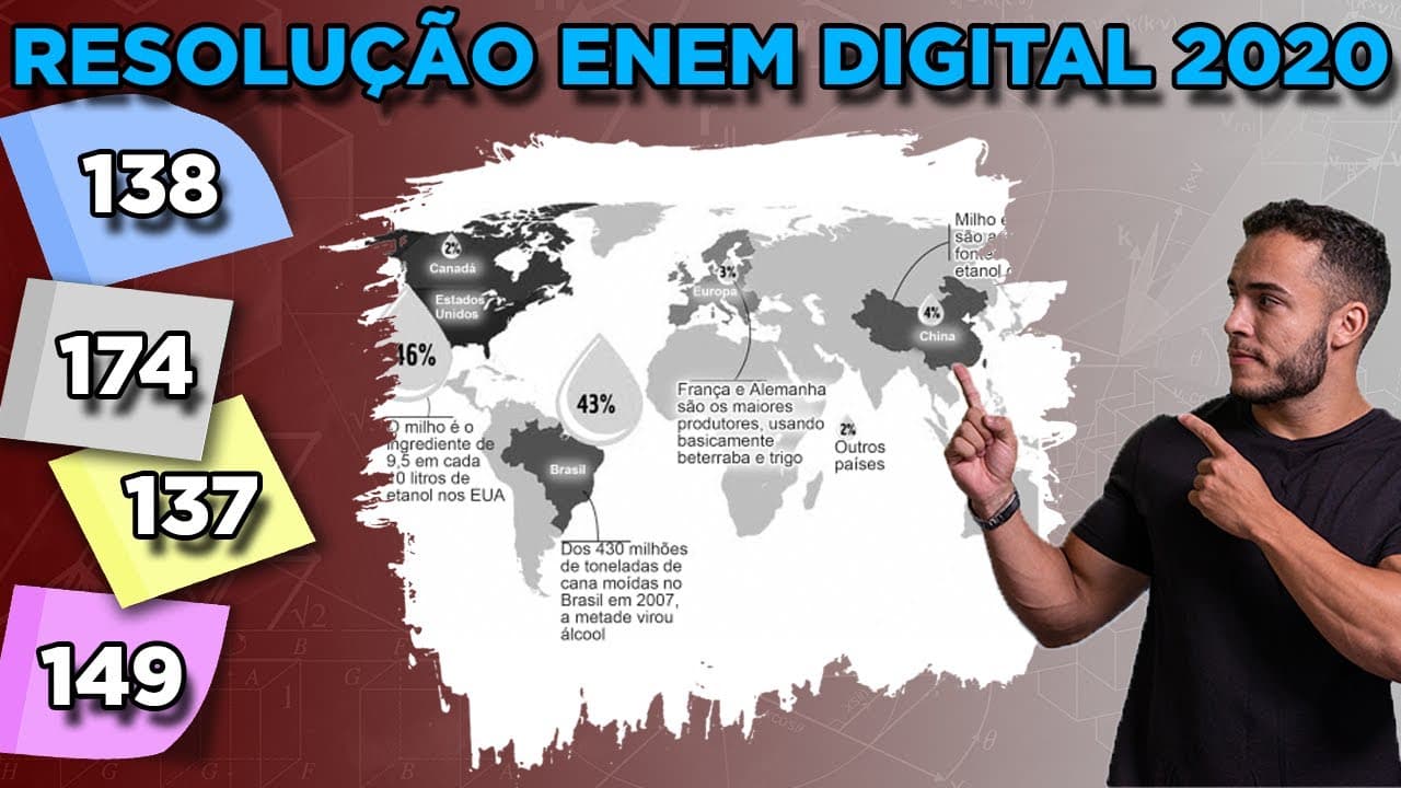 Thumbnail: 🟢 Questão 138 - Caderno Azul | Porcentagem | MATEMÁTICA ENEM DIGITAL 2020