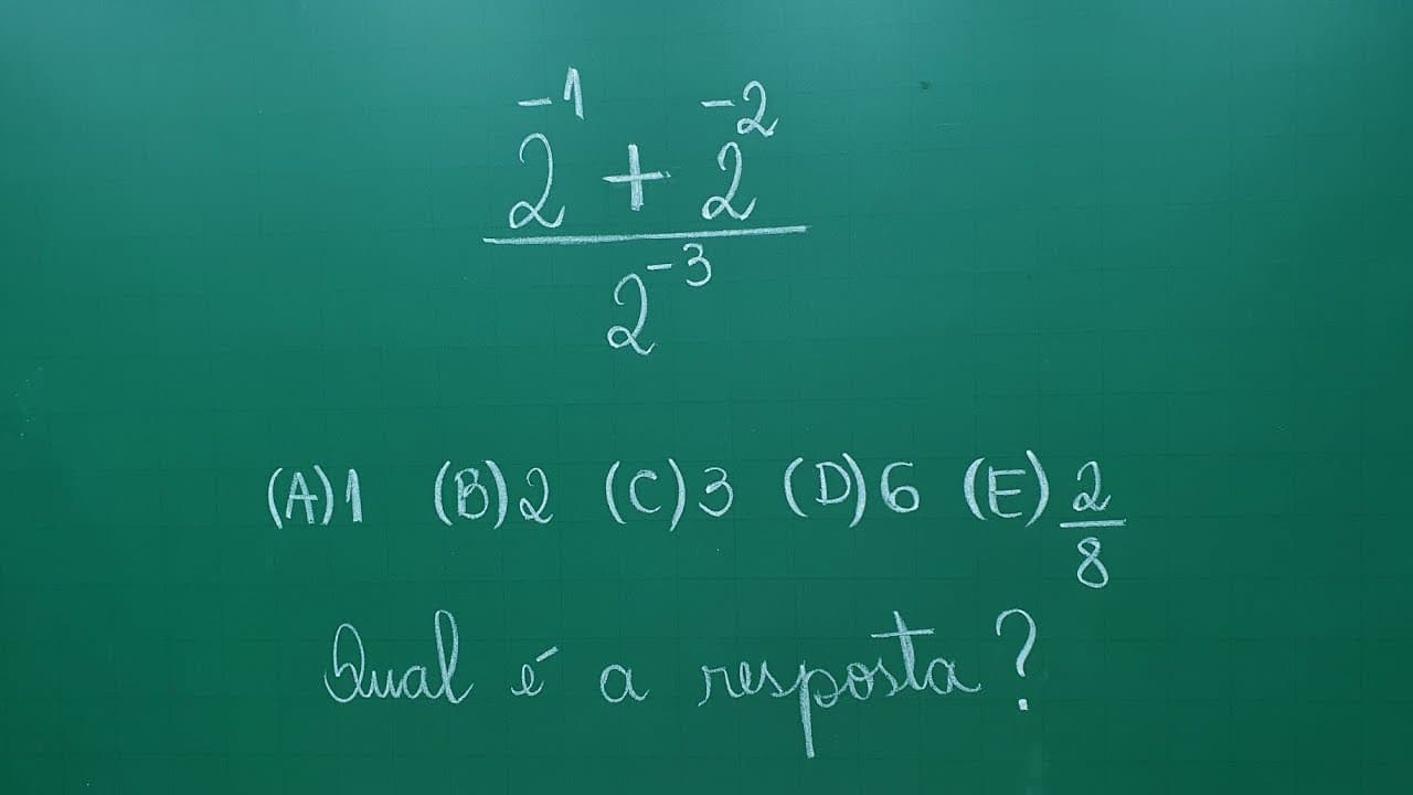 Thumbnail: EXPRESSÃO - POTÊNCIA COM EXPOENTE NEGATIVO - @professoraangelamatematica
