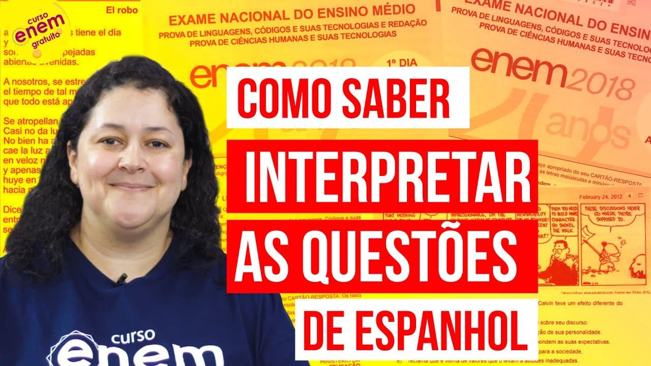 Thumbnail: COMO SABER INTERPRETAR AS QUESTÕES DE ESPANHOL DO ENEM?
