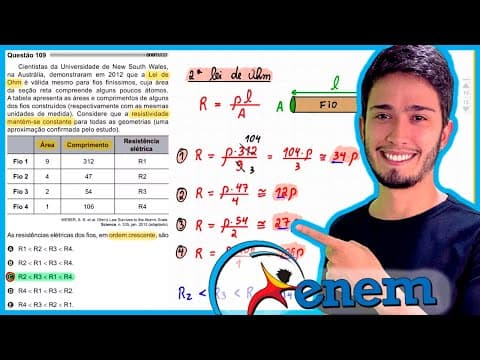 Thumbnail da aula: ENEM 2021 - Cientistas da Universidade de New South Wales, na Austrália, demonstraram em 2012 que a