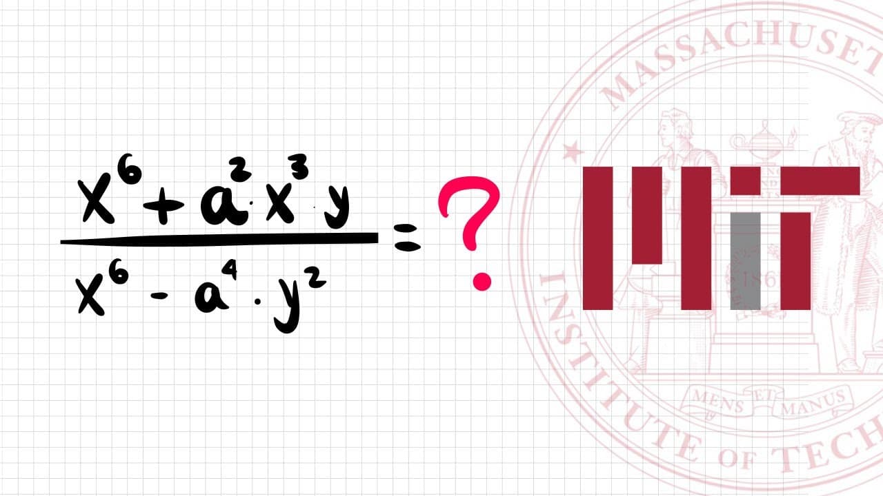 Thumbnail: Resolvendo uma questão do MIT só com MATEMÁTICA BÁSICA