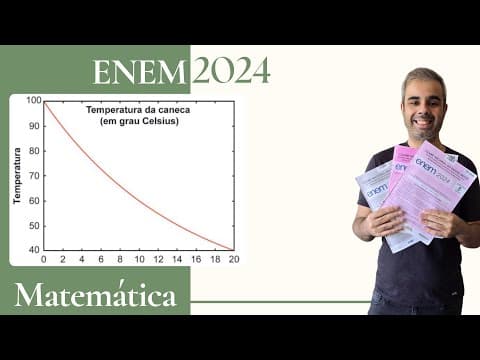 Thumbnail da aula: ENEM 2024 - Uma caneca com água fervendo é retirada de um forno de micro-ondas. A temperatura T em