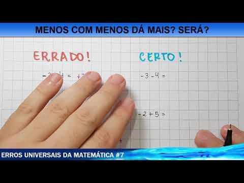Thumbnail da aula: ☑️ MENOS COM MENOS DÁ MAIS!!?? - Erros universais VIII - Regra dos sinais