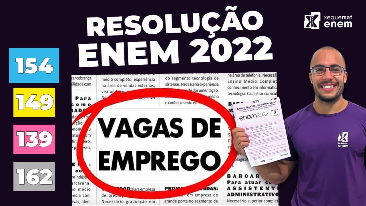 Thumbnail: 🔘Questão 154 - Caderno Azul | Porcentagem | MATEMÁTICA ENEM 2022