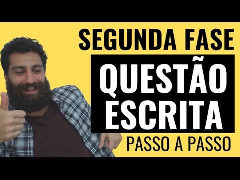 Thumbnail da aula: QUESTÃO ESCRITA: COMO RESPONDER QUESTÃO SEGUNDA FASE!!! QUESTÃO ESCRITA FUVEST 2021 e UNESP 2021!