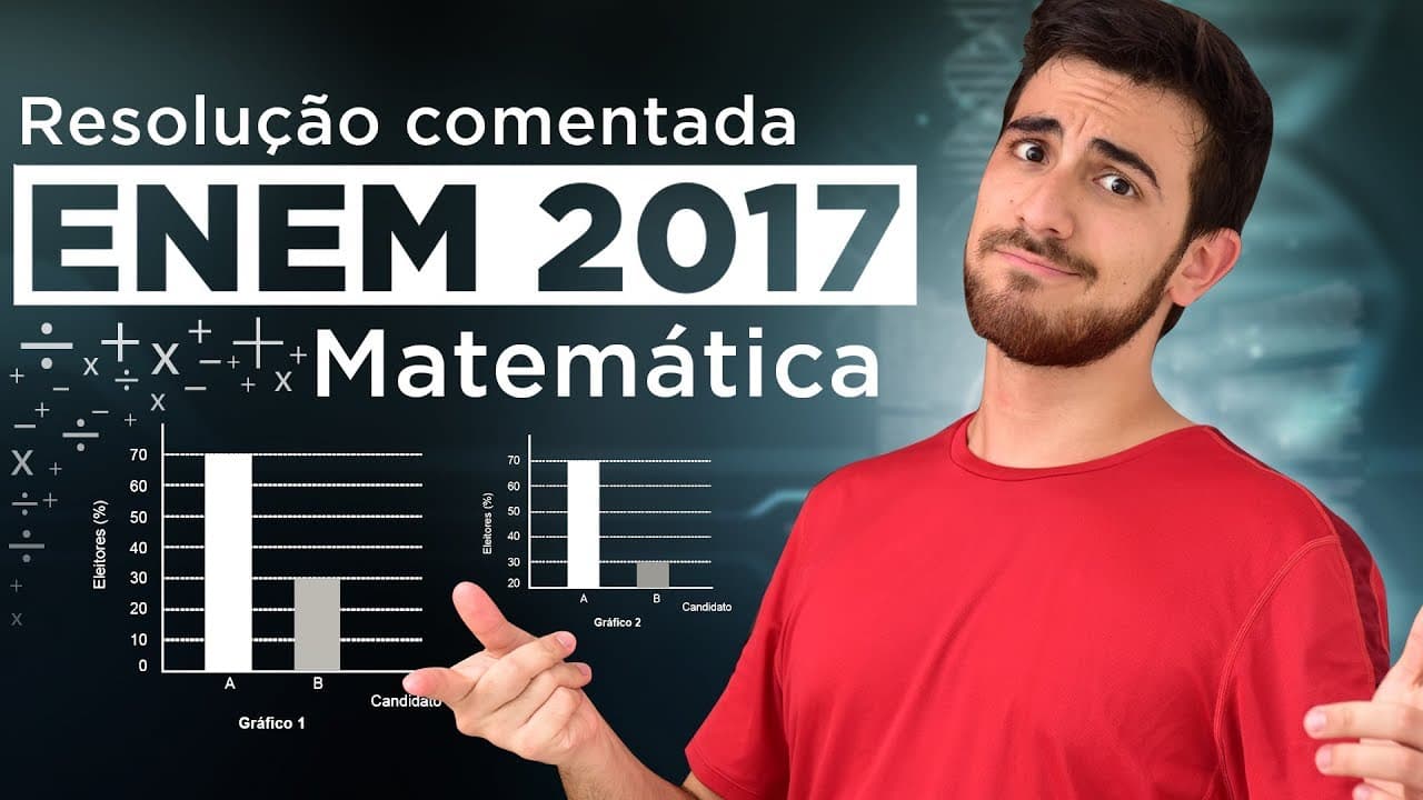 Thumbnail: Resolução do ENEM 2017 (Matemática) - GRÁFICOS DE PESQUISA ELEITORAL | Questão 30/45