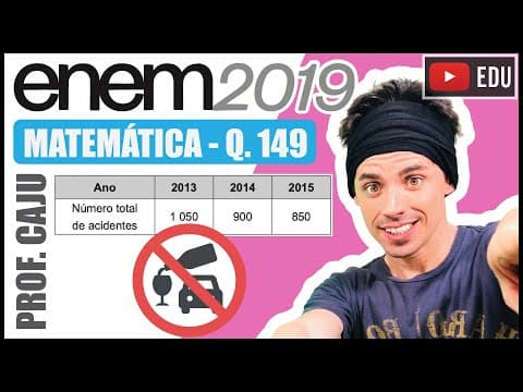 Thumbnail da aula: [ENEM 2019] 149 📘 REDUÇÃO ABSOLUTA O slogan “Se beber não dirija”, muito utilizado em