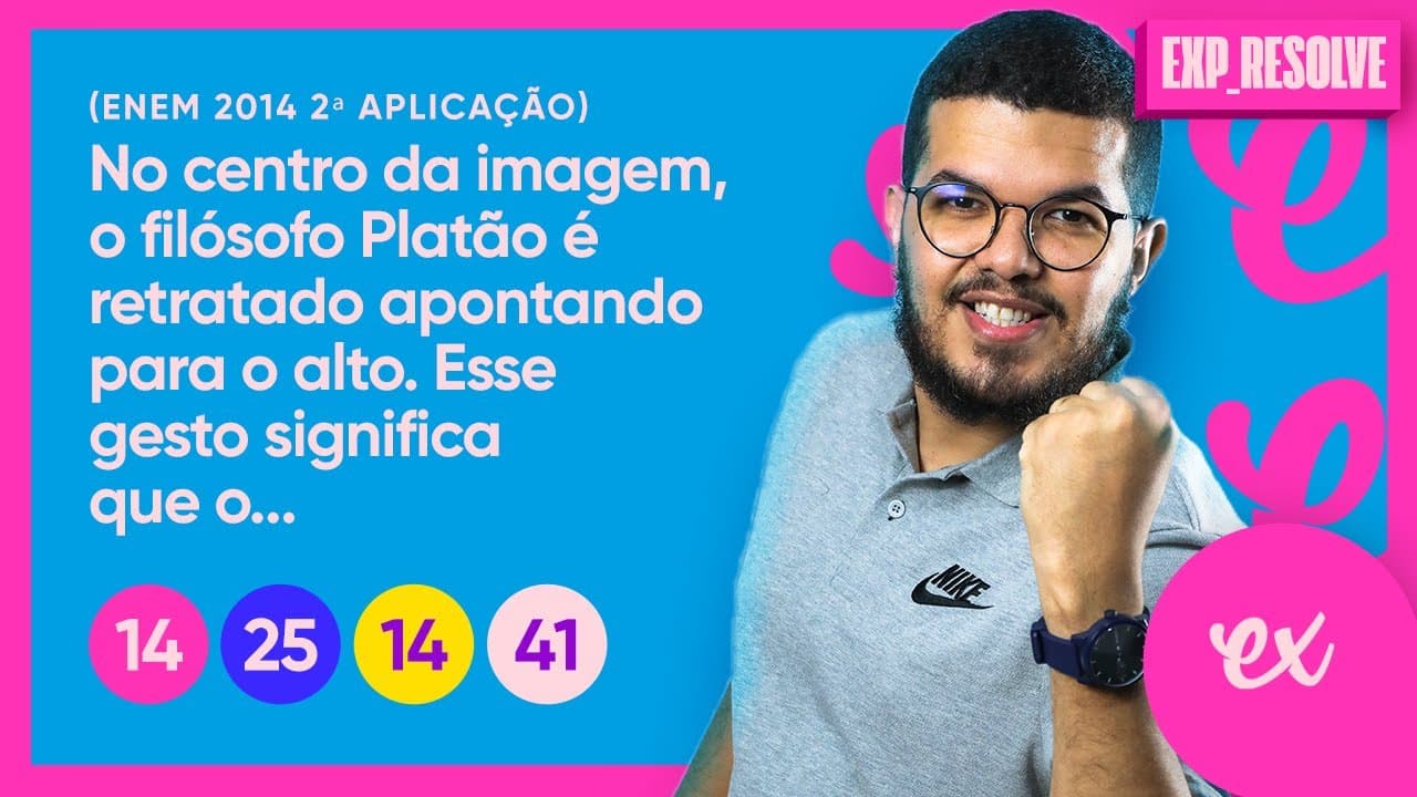 Thumbnail: NO CENTRO DA IMAGEM, O FILÓSOFO PLATÃO É RETRATADO APONTANDO PARA O ALTO (...) | FILOSOFIA CLÁSSICA