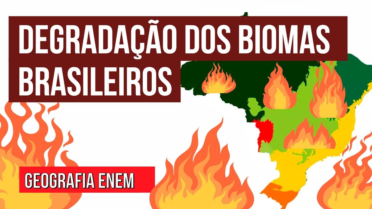 Thumbnail: AS QUEIMADAS E A DEGRADAÇÃO DOS BIOMAS: causas e consequências | Geografia Enem. Raphael Carrieri
