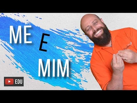 Thumbnail da aula: Quando usar “me” e “mim”. Com Professor Noslen!