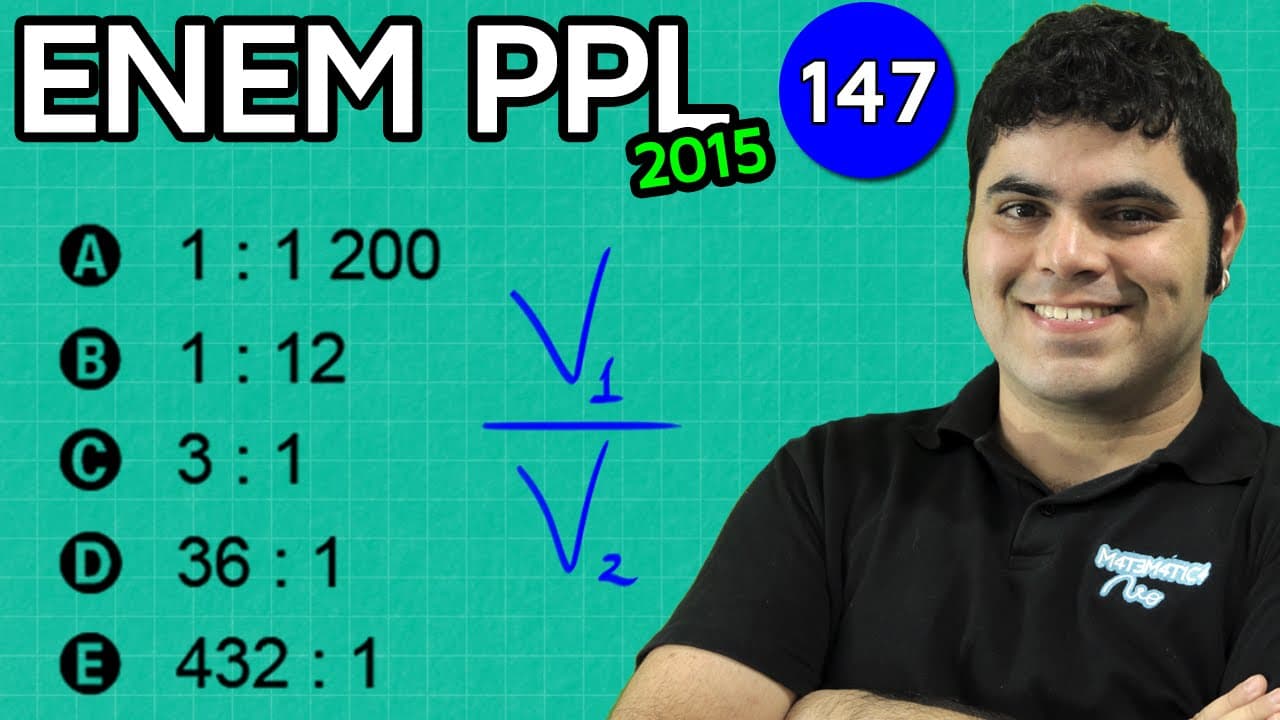Thumbnail: ENEM PPL 2015 Matemática #12 - Razão entre Grandezas Diretamente Proporcionais